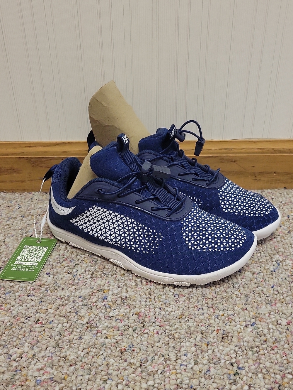Hike Footwear Flow Navy Blue Athletic Sneakers Wide Toe Box Sz 6 Minimalist New